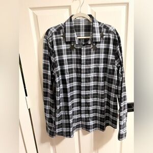 Givenchy plaided cotton star Blue Black and Gray